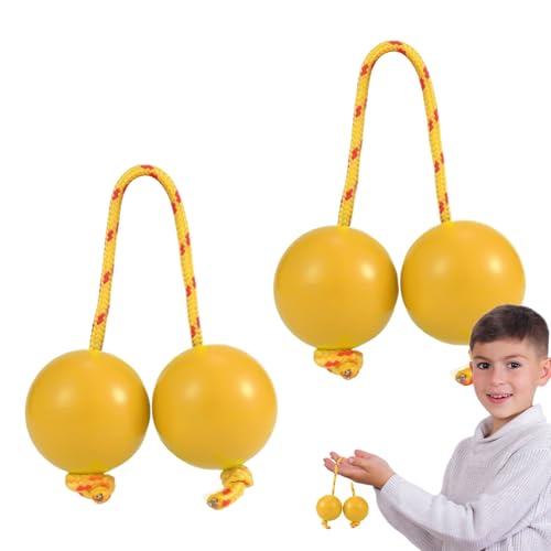 Kashaka Shaker Rhythmisch | Kashaka Musikinstrument Rasselball - 2 Paar ABS Double Gourd Rhythmische Ball Hand Percussion Instrumente für Anfänger Liebhaber von Generisch