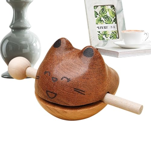 Katze Holzfisch, Tempelblöcke Instrument | Katze Schlaginstrument Stressabbau Fisch,Kreative niedliche Musikinstrument-Desktop-Ornament für den Desktop Katze Holzfisch, Tempelblöcke Instrument | Katze Schlaginstrument Stressabbau Fisch,Kreative niedliche Musikinstrument-Desktop-Ornament für den Desktop von Generisch