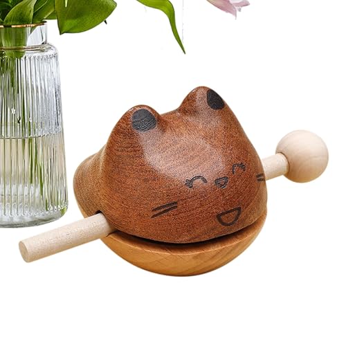 Katze Holzfisch, Tempelblöcke Instrument - Schlaginstrument Stressabbau Figur Fisch | Kreative lustige Musikinstrument-Desktop-Ornament für Zuhause Katze Holzfisch, Tempelblöcke Instrument - Schlaginstrument Stressabbau Figur Fisch | Kreative lustige Musikinstrument-Desktop-Ornament für Zuhause von Generisch