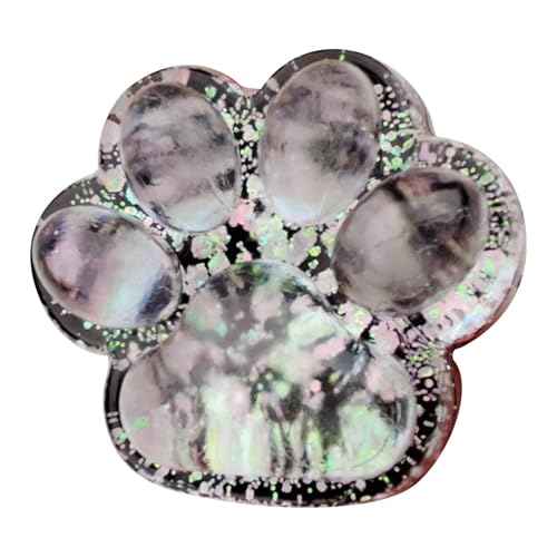 Katze Pfote Pinch Spielzeug, Funkelnde Transparente Stress Relief Katze Pfote Fidget Spielzeug, Squishy Katze Pfote Squeeze Spielzeug, Slow Rebound Squeeze Spielzeug(Schwarz und Weiß) von Generisch