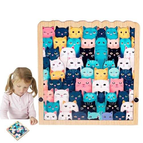 Katzen-Puzzle aus Holz für Erwachsene,Puzzle in Katzenform|Präzise Holzschnitt-Puzzles,Einzigartige Holzpuzzle-Sammlung von Katzenpuzzles für Enthusiasten Katzen-Puzzle aus Holz für Erwachsene,Puzzle in Katzenform|Präzise Holzschnitt-Puzzles,Einzigartige Holzpuzzle-Sammlung von Katzenpuzzles für Enthusiasten von Generisch