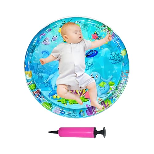 Katzen-Wassermatte – Anti-Kratzer Haustier sensorische Wassermatte | Aufblasbare interaktive Spielzeug-Pad Kratzfestes Zubehör für Übung Welpe gelangweilt Baby Boden Zimmer Küche von Generisch