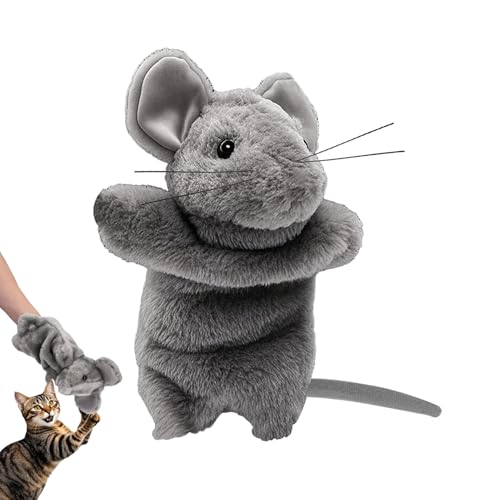 Katzen-Wrestling-Handpuppe, gefüllte Handpuppe für Katzen – Mäuse-geformter Wrestler-Handschuh, lustige interaktive neckende Zeit für Kätzchen und Welpen Katzen-Wrestling-Handpuppe, gefüllte Handpuppe für Katzen – Mäuse-geformter Wrestler-Handschuh, lustige interaktive neckende Zeit für Kätzchen und Welpen von Generisch