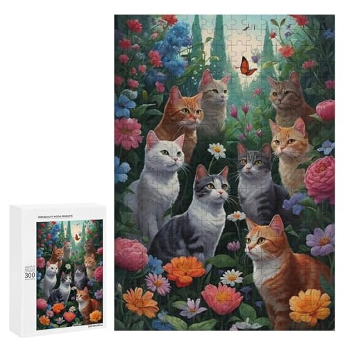 Katzen in einem bunten Garten. Klassisches Holzpuzzle für Erwachsene, 300 Teile Katzen in einem bunten Garten. Klassisches Holzpuzzle für Erwachsene, 300 Teile von Generisch
