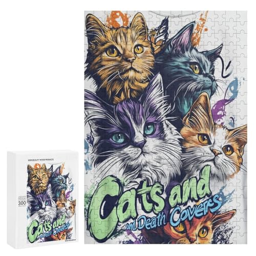 Katzen mit einzigartigen Farben. Klassisches Holzpuzzle für Erwachsene, 300 Teile Katzen mit einzigartigen Farben. Klassisches Holzpuzzle für Erwachsene, 300 Teile von Generisch