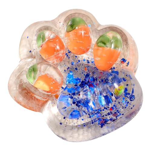 Katzenpfote Squishy Spielzeug 7x6 cm Katzenpfote Squeeze Spielzeug Anti-Stress Spielzeug für Erwachsene und Kinder (Orange) von Generisch