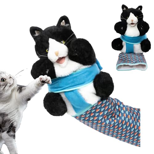 Katzenpuppe Wrestler, Katzen-Wrestling-Spielzeugpuppe, Wrestlerpuppe mit stabiler Polsterung, Katzen Interaktive Handpuppen Plüschtier, für Katzen Haustier Langeweile - Brüstentraining und Übung von Generisch