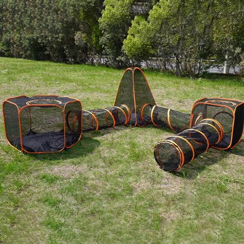 Katzentunnel, großes 6-in-1-Katzengehege im Freien, vielseitiges Spielhaus für Indoor-Katzen und Kleintiere, DIY-Design für Spaß und Erkundung Katzentunnel, großes 6-in-1-Katzengehege im Freien, vielseitiges Spielhaus für Indoor-Katzen und Kleintiere, DIY-Design für Spaß und Erkundung von Generisch