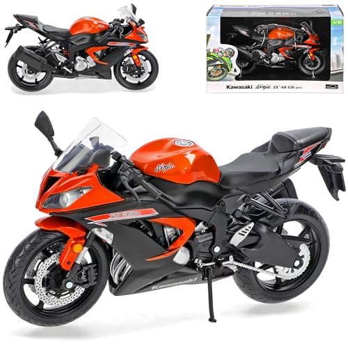 Kawasak. ZX-6R 636 Orange Rot Generation Ab 2013 1/12 Modell Motorrad Modell Auto von Generisch