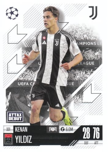 Kenan Yildiz t 6.0M Stürmer Linksaußen Match Attax Debüt Topps Fußball Sammelkarte 331 von Generisch
