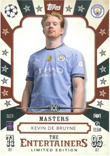 Kevin De Bruyne Man City der Entertainer Limited Edition Topps Fußball Sammelkarte ELE 11 von Generisch
