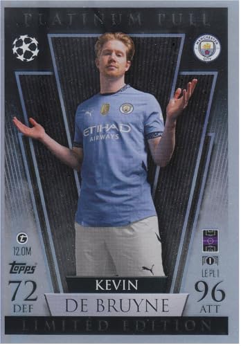 Kevin De Bruyne Topps Limited Edition Platinum Pull Topps Fußball Sammelkarte LE PL 1 Kevin De Bruyne Topps Limited Edition Platinum Pull Topps Fußball Sammelkarte LE PL 1 von Generisch