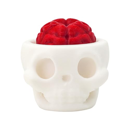 Keyboard Cube Toy, Clicker Button Cube, 3D Skull Brain Shape, Tactile Fidget Gadget, Ideal for Boys, Girls, Teens, Students, Workers, Adults, Desk, Daily Use, 1.69x1.5x2.01 inches von Generisch