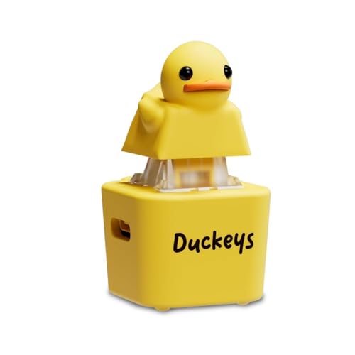 Keycap Original Quackey Fidget Toy – Enten Schlüsselanhänger mit Licht & Sound – Keycap Clicker für Tastatur – Stressabbau & Spaß für unterwegs von Generisch