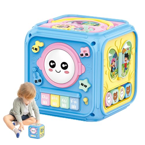 Kids Activity Cube, Activity Cube für Kinder - Entwicklung multifunktionaler sensorischer Würfel | Bildungslernspielzeug mit Klang und Licht zum Geburtstag Neujahr Weihnachten Ostern von Generisch