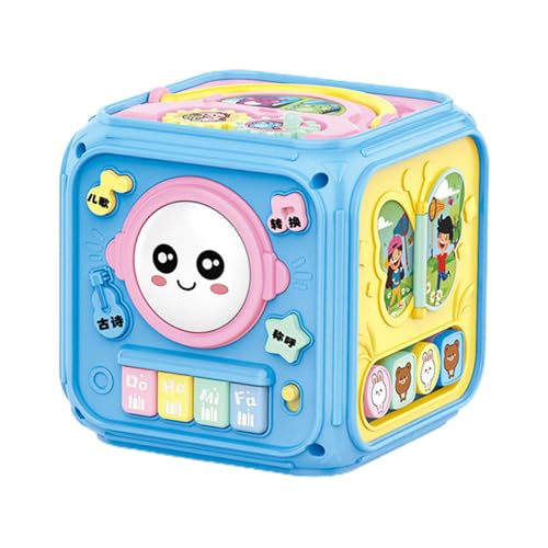 Kids Activity Cube, Activity Cube für Kinder | Sensorische Würfel Multifunktionale Form Sorter,Sichere farbenfrohe interaktive frühe Lernspielzeug für Kinder Mädchen von Generisch