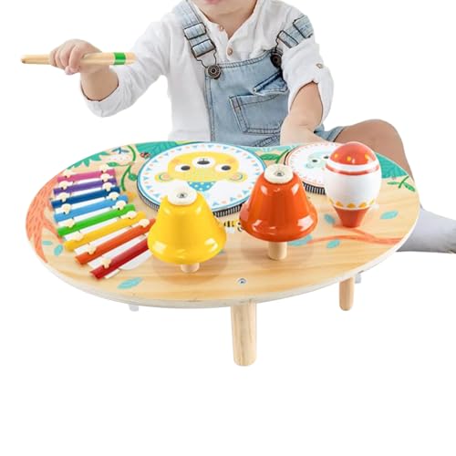 Kids Activity Tisch-Holzmontessori Baby Sensorisches Lernspielzeug, Bildungskoordinationstisch mit Bildungszeiten | Interaktive Kleinkindentwicklung Spielzeug, kognitive motorische Fähigkeiten Lernspi von Generisch