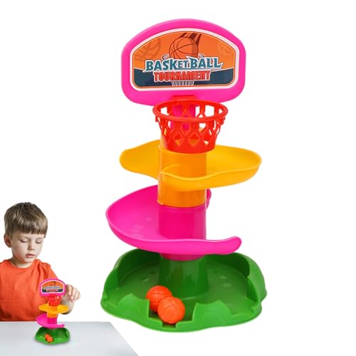 Kids Ball Track Toy, Ball Drop Tower Toy - Früher Bildung Basketball Rolling Toy,Desktop -Cartoon -Wurfkugel -Schiebeturm zum Festivalversammlung Kids Ball Track Toy, Ball Drop Tower Toy - Früher Bildung Basketball Rolling Toy,Desktop -Cartoon -Wurfkugel -Schiebeturm zum Festivalversammlung von Generisch