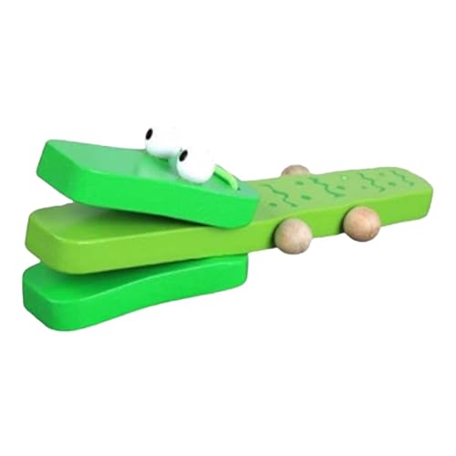 Kids Castanets - 40g Holz Cartoon Krokodil Handklapper | Musikklapper, Musikinstrumente | L Holz Castanets für Kinder Musical Rhythmus Clap Board für Kinder, Kinder, von Generisch