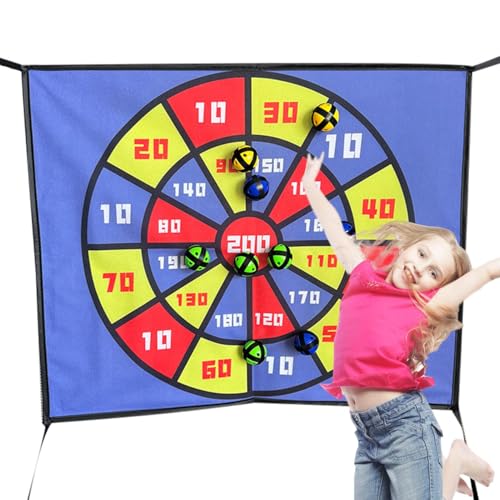 Kids Dart Board - Sticky Ball Target, Toss Game | Interaktive Sportaktivität Spielzeug, sicheres Trampolin -Dartboard für Garten Yard Geburtstag Indoor Outdoor Party Playtime Event Verwenden Sie von Generisch