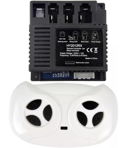 Kids Electric Car Receiver Controller, Start Controller, HY2012RX Receiver Control Box Remote Controlfor, ABS + Metall, for Electric Car Replacement Parts, Schwarz, Weiß von Generisch