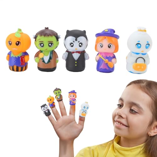 Kids Finger Puppets Halloween, Children’s Cartoon Puppet Set, 5X Fun Characters, Spooky Favors, Creative Goodie Bag Filler, Interactive Halloween Toy for Storytelling and Playtime Kids Finger Puppets Halloween, Children’s Cartoon Puppet Set, 5X Fun Characters, Spooky Favors, Creative Goodie Bag Filler, Interactive Halloween Toy for Storytelling and Playtime von Generisch