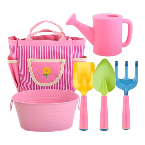Kids Gardening Tool Set, Gartenwerkzeuge für Kinder - 6x Gartenwerkzeuge für Kinder mit Bewässerung dose - Safe Gartenwerkzeuge Schaufel Rake mit Einkaufstasche für Kinder im Alter von mehr als 3 Jahr Kids Gardening Tool Set, Gartenwerkzeuge für Kinder - 6x Gartenwerkzeuge für Kinder mit Bewässerung dose - Safe Gartenwerkzeuge Schaufel Rake mit Einkaufstasche für Kinder im Alter von mehr als 3 Jahr von Generisch