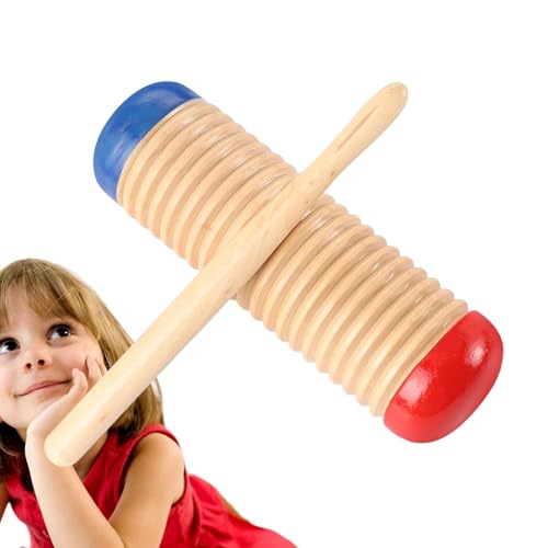 Kids Guiro Instrument - hölzerne Percussion Guiro Set mit Mallet | Früher pädagogisches Musikspielzeug, Pine -Rhythmus -Instrument für Schulband, Musikklasse, Party und Bühnenperformance Kids Guiro Instrument - hölzerne Percussion Guiro Set mit Mallet | Früher pädagogisches Musikspielzeug, Pine -Rhythmus -Instrument für Schulband, Musikklasse, Party und Bühnenperformance von Generisch
