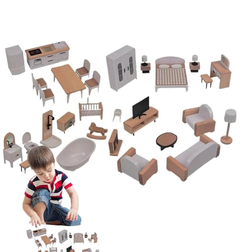 Kids Have Fun Furniture Set, Interactive Toys Decoration Furniture, Interactive Toddler Toy, Pretend Played Furnishings, Playhouse Accessories for Games von Generisch