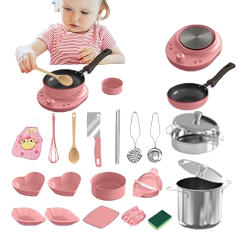 Kids Kitchen Play Set Accessoires - 22 Stück, Kinderkochsets Aus Edelstahl Aus Edelstahl,echte Lebensmittel Für Kinder 7-14 Anfänger, Kinderküchenset Mit Realistischen Mini -Töpfen, Pfannen,Werkzeugen Kids Kitchen Play Set Accessoires - 22 Stück, Kinderkochsets Aus Edelstahl Aus Edelstahl,echte Lebensmittel Für Kinder 7-14 Anfänger, Kinderküchenset Mit Realistischen Mini -Töpfen, Pfannen,Werkzeugen von Generisch