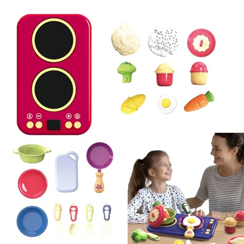 Kids Kitchen Playset - Stellen Sie Sich Vor, Spielen Sie Food Set Mit Und Licht | Sound- Und Light Play Kitchen Kit Cookware | Interaktives Realistisches Bildungsinstrument Für Kinder Mäd von Generisch