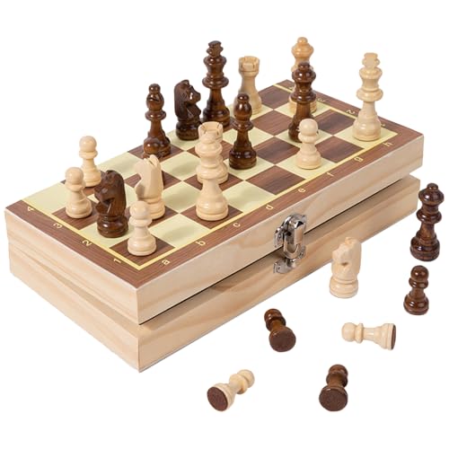 Kids Magnetic Chess Set, Portable Folding Chess Game Board with Built-in Storage, Educational Desktop Travel Toy for Learning Strategy, Hand-Eye Coordination, and Family Fun von Generisch