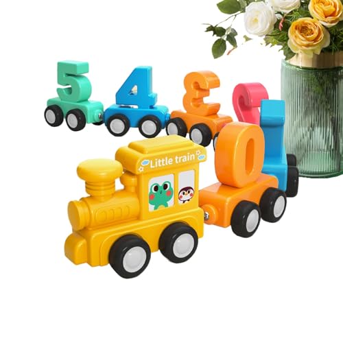 Kids Magnetic Train - Magnetnummer Zugspielzeug | Magnetische Bausteine Zug | -Lernspielzeug | Fine Motor Skills Booster Eltern-Kind-Interaktion Spaß Für Mädchen Im Alter Von 1 Bis von Generisch
