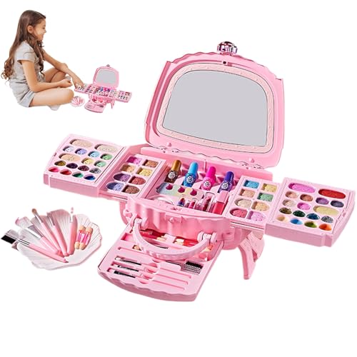 Kids Makeup Kit, Girl Real Makeup Set, Safe and Washable Formulas, Children Cosmetics for Practice, Travel, Pretend Game, Stage, Festival, Birthday, School Activities Kids Makeup Kit, Girl Real Makeup Set, Safe and Washable Formulas, Children Cosmetics for Practice, Travel, Pretend Game, Stage, Festival, Birthday, School Activities von Generisch