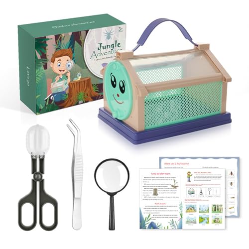 Kids Nature Exploring Kit, Kids Nature Kit,Camping Science Fly Catching Kit | Safe Kids Educational Funny Toys Beobachtung Container zum Geburtstag Neujahr Weihnachten Ostern von Generisch