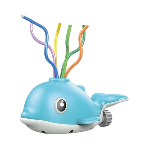 Kids Sprinkler - Dolphin Sprinklerspielzeug | 6 Spinnwierrohren | 8,1 X 8,1 X 4,3 Zoll, Sommerspielzeug, Spielspielzeug Im Freien, Wasserspielzeug -Spinnsprinkler, Kinder -Splash -Zone Für Gartenspiel von Generisch