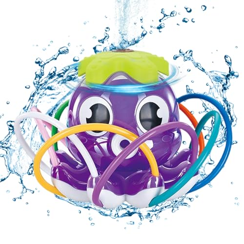 Kids Water Sprinkler, Octopus Shaped Outdoor Sprayer with 8 Flexible Tubes, 5.91x5.91x6.3 inches Compact Fun Yard Toy for Toddler and Children Garden Lawn Splash von Generisch