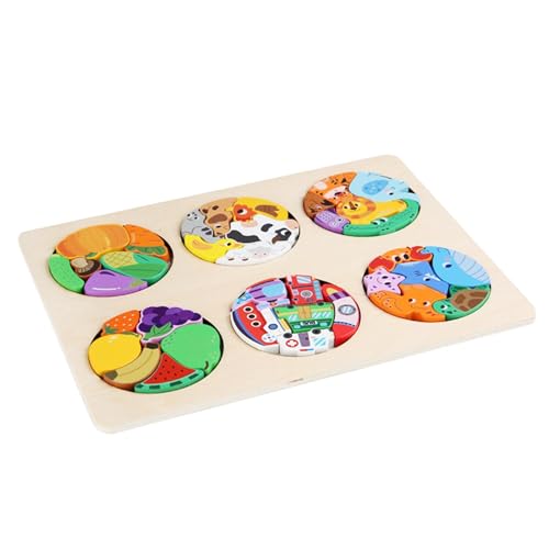 Kids Wooden Puzzles, Animal Fruit Wooden Puzzles for Children 30x22.5x0.8cm, Colorful Preschool Educational Brain Teaser Boards, Fun Mind Games for Boys and Girls, Learning Tool Kids Wooden Puzzles, Animal Fruit Wooden Puzzles for Children 30x22.5x0.8cm, Colorful Preschool Educational Brain Teaser Boards, Fun Mind Games for Boys and Girls, Learning Tool von Generisch