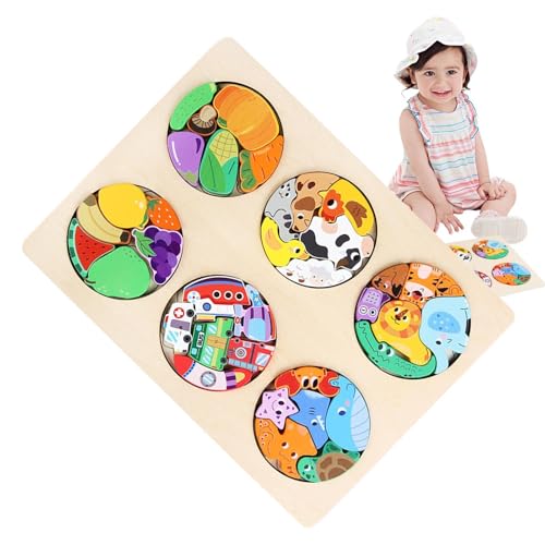 Kids Wooden Puzzles, Colorful Animal Fruit Theme, Educational Learning Toy, Engaging Mind Games, Wooden Preschool Brain Teaser Boards, Fun Developmental Activity for Kids Kids Wooden Puzzles, Colorful Animal Fruit Theme, Educational Learning Toy, Engaging Mind Games, Wooden Preschool Brain Teaser Boards, Fun Developmental Activity for Kids von Generisch
