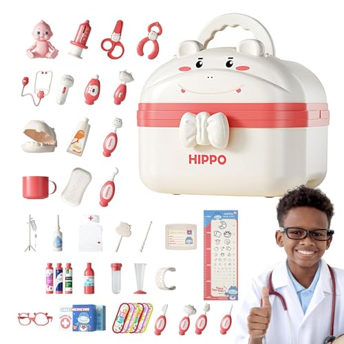Kinder-Ärzte-Spielset, Arzt-Spielset für Kinder - Spiel-Doktor-Set für Kinder | Doctor Pretend Equipment, Pretend Doctor Kit mit Aufbewahrungsbox für frühes Lernen Kinder-Ärzte-Spielset, Arzt-Spielset für Kinder - Spiel-Doktor-Set für Kinder | Doctor Pretend Equipment, Pretend Doctor Kit mit Aufbewahrungsbox für frühes Lernen von Generisch