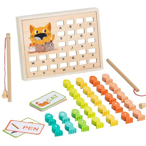 Kinder Angelspiel, Angelspiele für Kinder 3-5 - Holzmagnetalphabet -Lernspielzeug | Lern- und Bildungsspielzeug für die Erkennung von Briefen, erweitert den Wortschatz Kinder Angelspiel, Angelspiele für Kinder 3-5 - Holzmagnetalphabet -Lernspielzeug | Lern- und Bildungsspielzeug für die Erkennung von Briefen, erweitert den Wortschatz von Generisch
