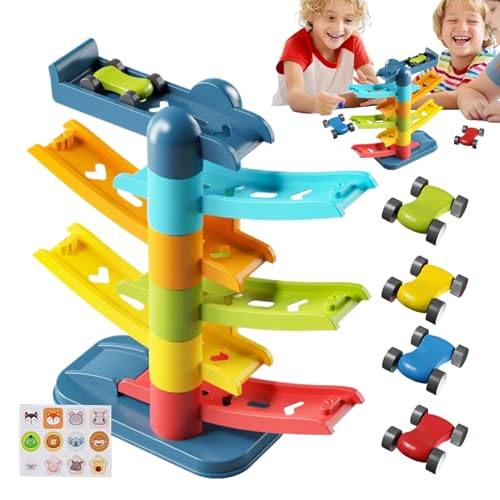 Kinder Auto Rampe - Fahrzeug Spielset - Spielrampe Set Als Motorik Lernspielzeug Für Kinder Ab 3 Jahren von Generisch