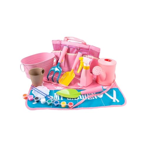 Kinder Gartengeräte Set, Metall Kinder Gartenset,Gartenspielzeug Set,Spielwerkzeuge für den Strand/Garten mit Schaufel, Harke, Gießkanne, Gartentasche, Gartengeschenke für Jungen Mädchen (13-teiliges) Kinder Gartengeräte Set, Metall Kinder Gartenset,Gartenspielzeug Set,Spielwerkzeuge für den Strand/Garten mit Schaufel, Harke, Gießkanne, Gartentasche, Gartengeschenke für Jungen Mädchen (13-teiliges) von Generisch