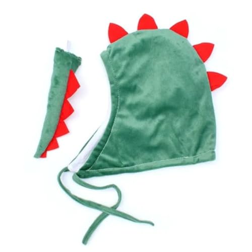 Kinder Grüner Drache / Dinosaurier Helm Stil Kapuze Hut und Schwanz Set - Verkleidung von Generisch
