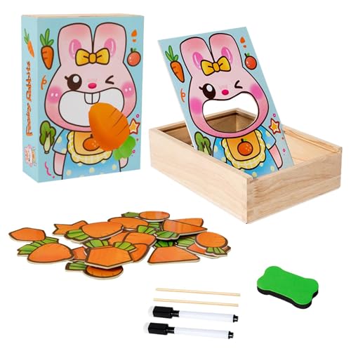 Kinder Holzpuzzle - Kaninchenpuzzle Lernspielzeug für Kinder - Multifunktionales Kaninchenpuzzle zum frühen Lernen des Kindes für Kinder Kinder Holzpuzzle - Kaninchenpuzzle Lernspielzeug für Kinder - Multifunktionales Kaninchenpuzzle zum frühen Lernen des Kindes für Kinder von Generisch