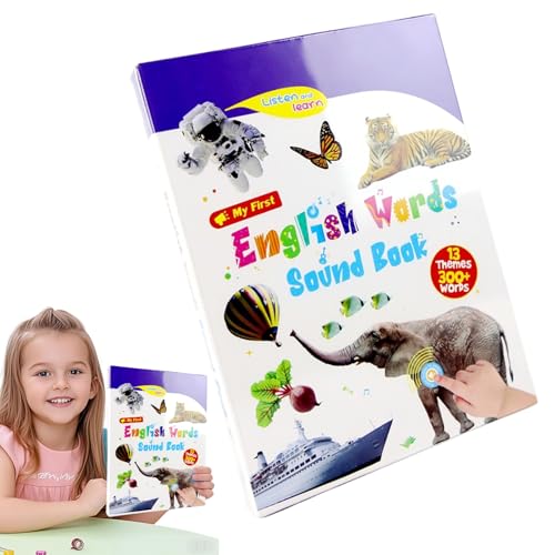 Kinder Interaktive Bücher,Englisch Lernbuch mit Sound - Musikalische Sinneserfahrung Lernspielzeug Zur Wortschatz Und Sprachförderung Für Kinder 2-6 Jahre Kinder Interaktive Bücher,Englisch Lernbuch mit Sound - Musikalische Sinneserfahrung Lernspielzeug Zur Wortschatz Und Sprachförderung Für Kinder 2-6 Jahre von Generisch