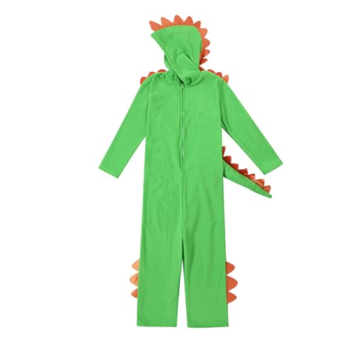 Kinder Jungen Mädchen Cartoon grüner Dinosaurier Cosplay Bühnenparty Kostüm Kleidung (grün, 4–6 Jahre) von Generisch