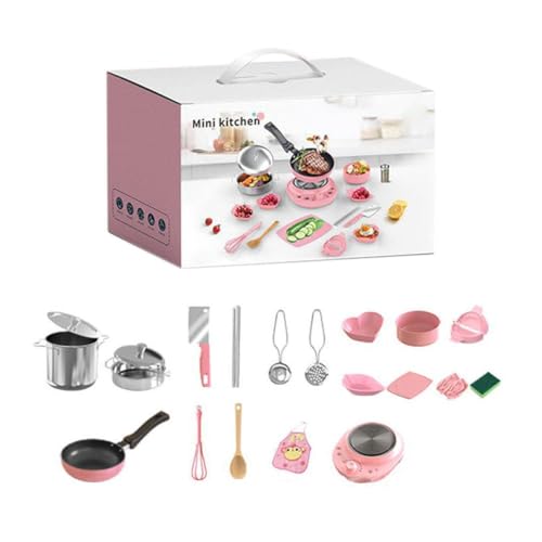 Kinder-Kochset, echtes Mini-Spielzeugzubehör, Lebensmittelqualität, aus Stahl, echtes Set, für Kinder Kinder-Kochset, echtes Mini-Spielzeugzubehör, Lebensmittelqualität, aus Stahl, echtes Set, für Kinder von Generisch