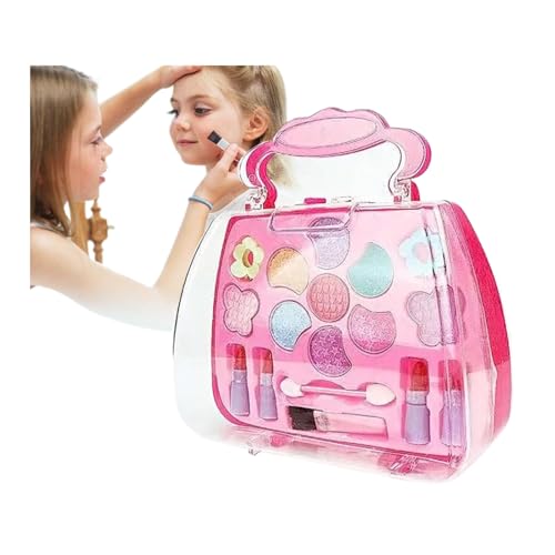 Kinder-Make-up-Set für Mädchen, Schmink-Spielzeug-Set Prinzessin Geschenk für 3-12 Jahre alt, Rollenspiel-Schminke-Spielzeug von Generisch