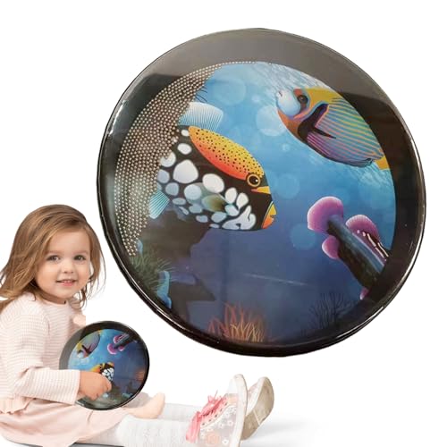 Kinder Percussion Drum - Wave Sound Instrument, Gentle Sea Sound Music Drum | Wiederverwendbares musikalisches Bildungstrommel sanftes Wellenperlen Percussion Instrument Interactive Drumming Toy für K von Generisch